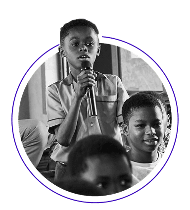 boy talking at a fusion event